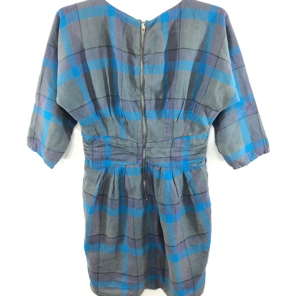 EUC Women's Silence + Noise Plaid Dress Size 0 - Picture 5 of 8